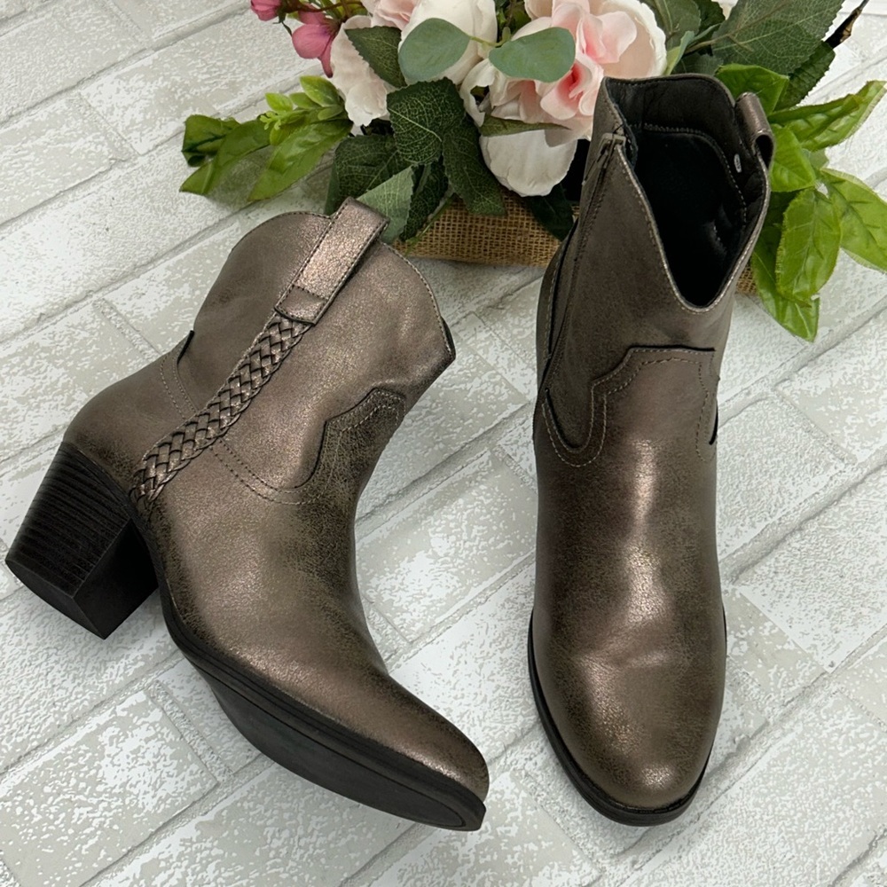 Metallic Ankle Boots